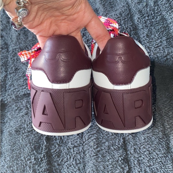 Karl Lagerfeld Shoes - Brand New Burgundy and White Karl Lagerfeld Sneakers